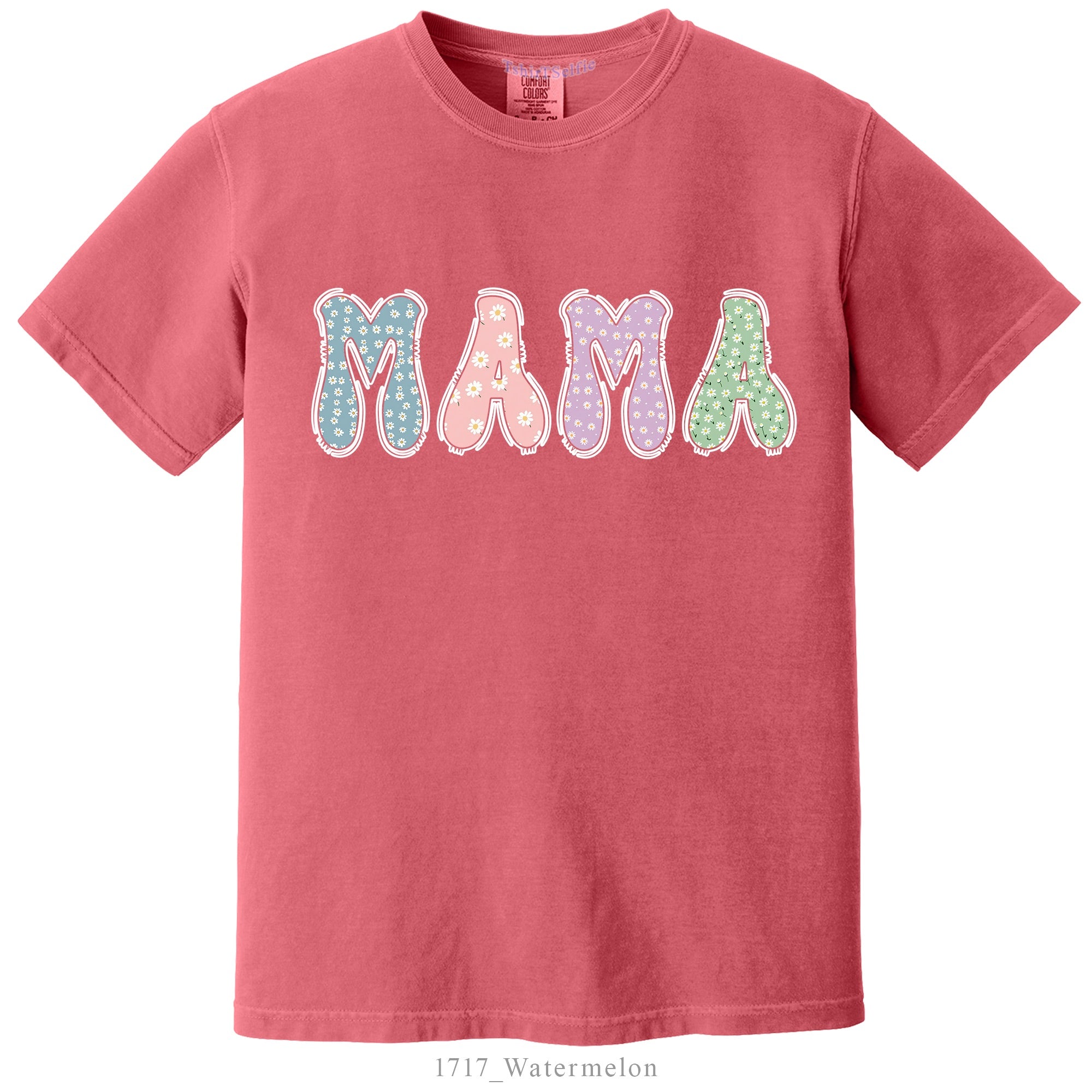 Daisy Floral Mama Shirt Pink Comfort Colors Pastel Flower Mother's