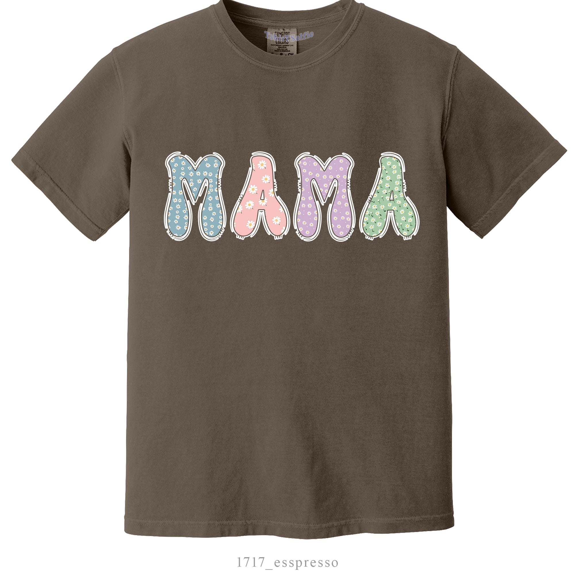 Daisy Floral Mama Shirt Pink Comfort Colors Pastel Flower Mother's Day Gift
