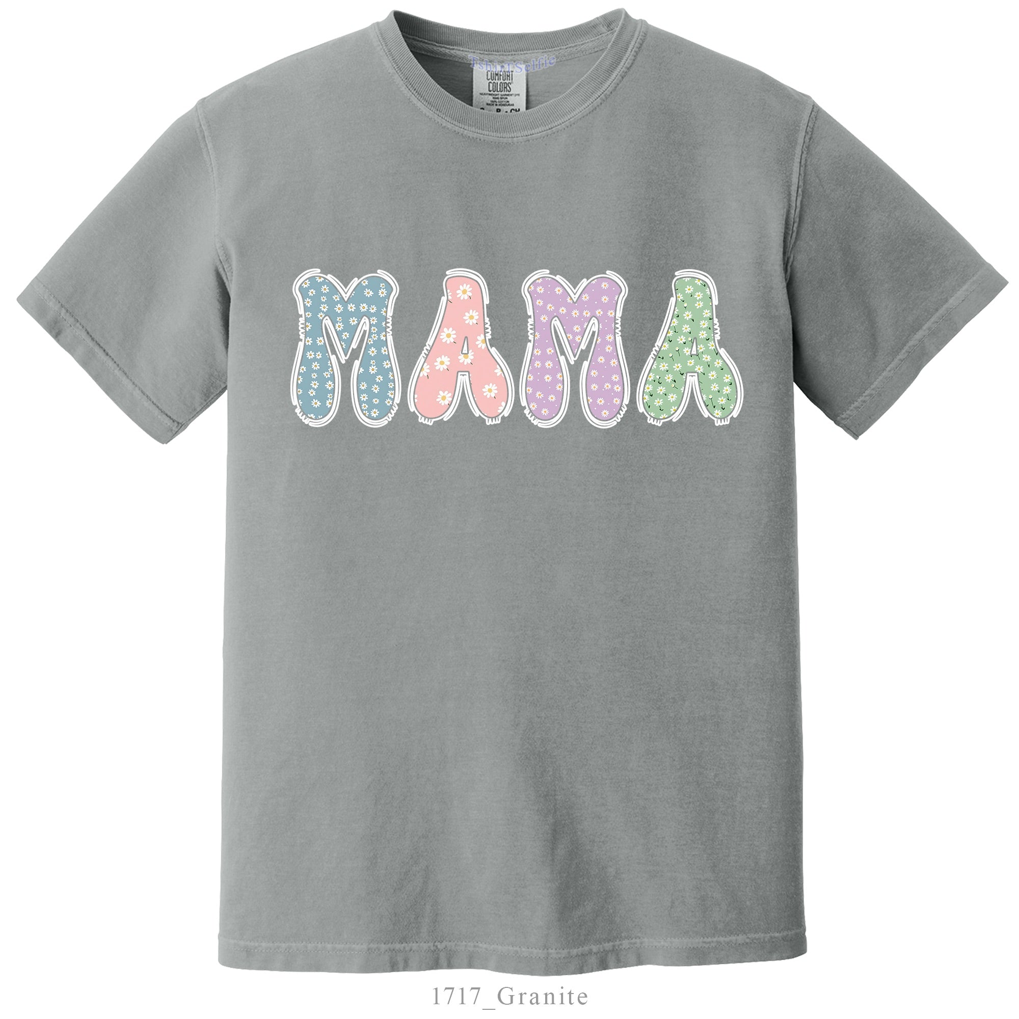 srh☆mama Daisy Floral Mama Shirt Pink Comfort Colors Pastel Flower Mother's