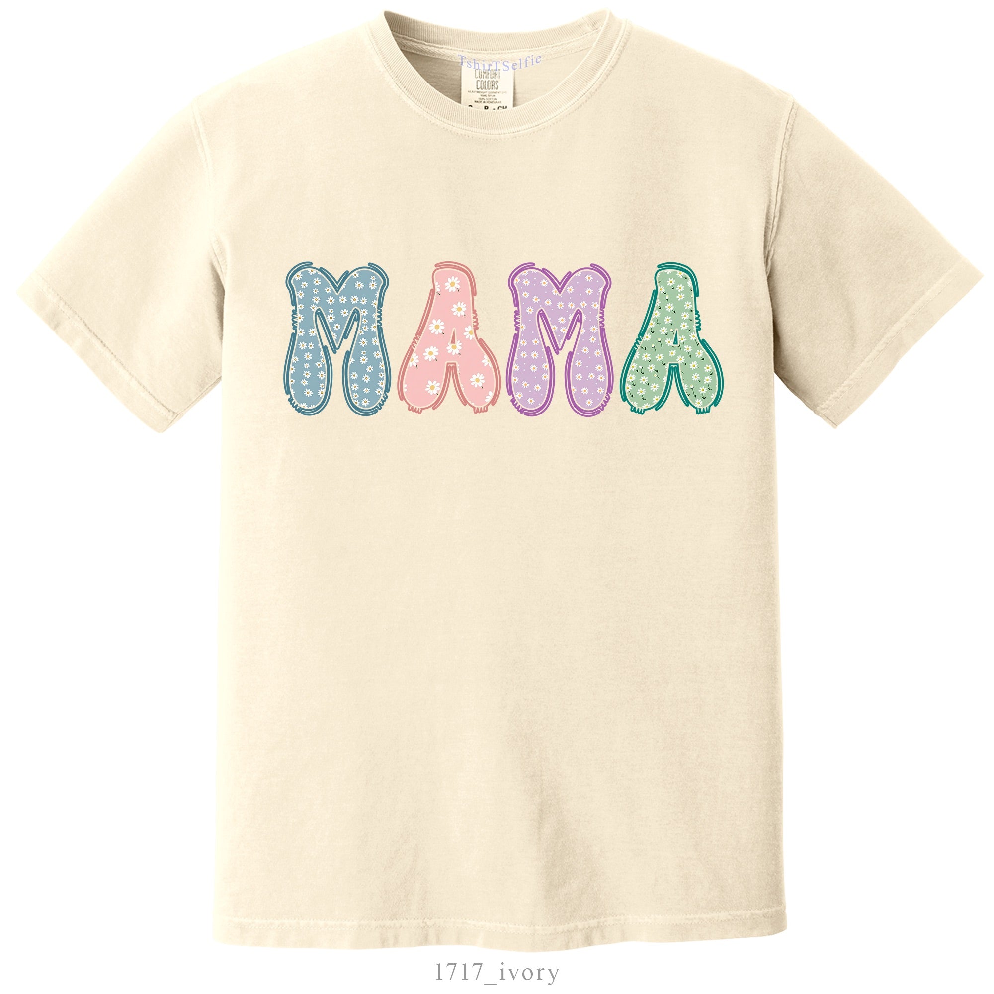 Daisy Floral Mama Shirt Pink Comfort Colors Pastel Flower Mother's Day Gift