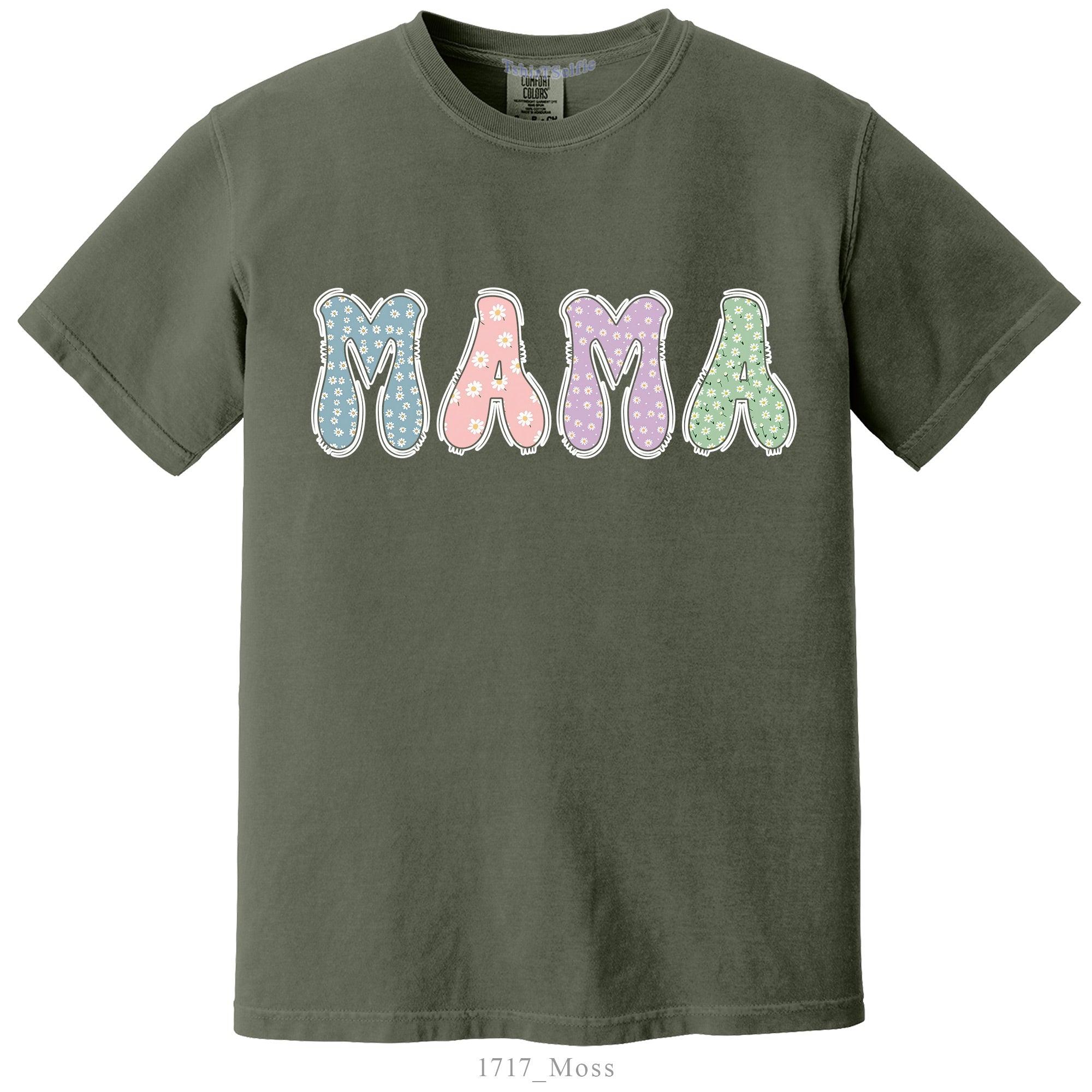 Daisy Floral Mama Shirt Pink Comfort Colors Pastel Flower Mother's Day Gift