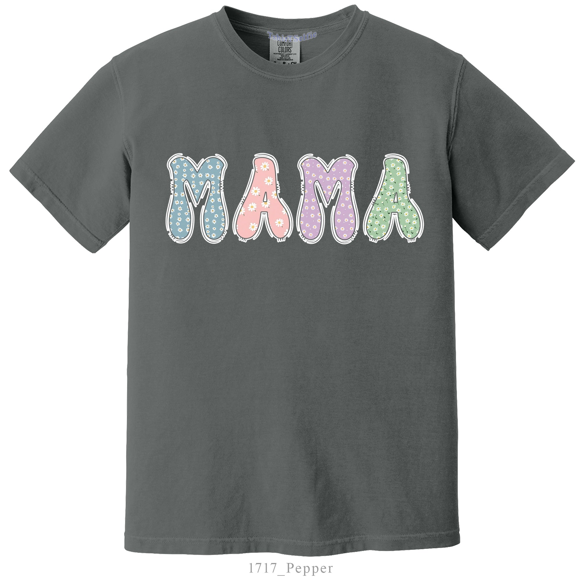 Daisy Floral Mama Shirt Pink Comfort Colors Pastel Flower Mother's Day Gift
