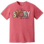 He Is Risen True Story Religious Easter DTF Printed T-Shirt