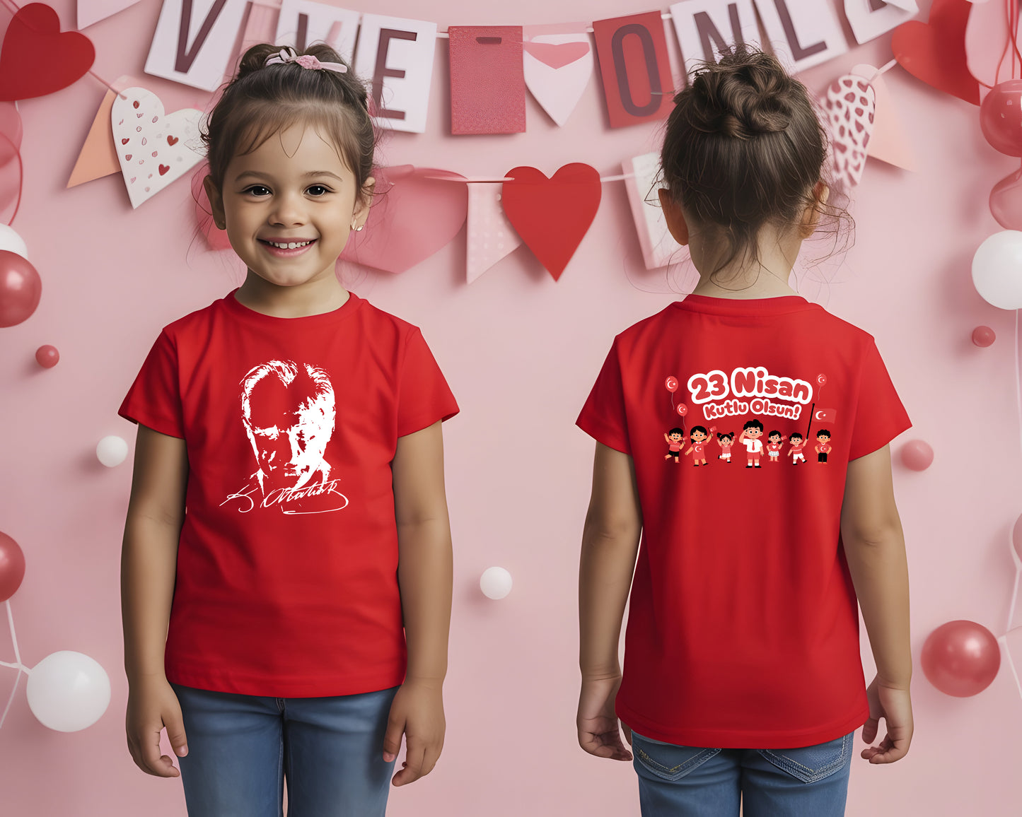 Atatürk Portrait T-Shirt National Sovereignty Day Youth Shirt 23 April 19 May