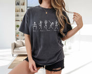 Personalized Comfort Colors Skeleton Dance T-Shirt | Custom Name Halloween Crewneck